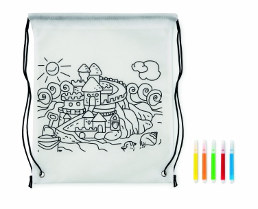 Logo trade corporate gifts picture of: Non woven kids bag with pens