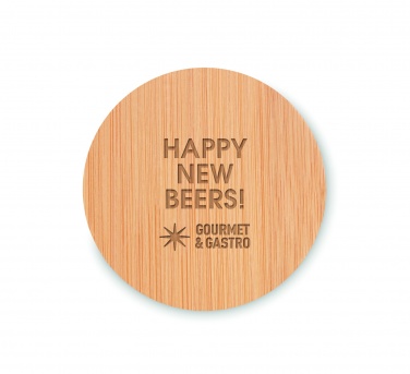 Logo trade promotional items picture of: Bamboo bottle opener/ coaster DAKAI
