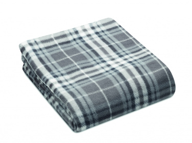 Logo trade business gifts image of: RPET fleece travel blanket