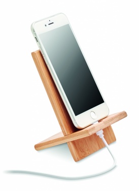 Logotrade corporate gift image of: Bamboo phone stand/ holder WHIPPY