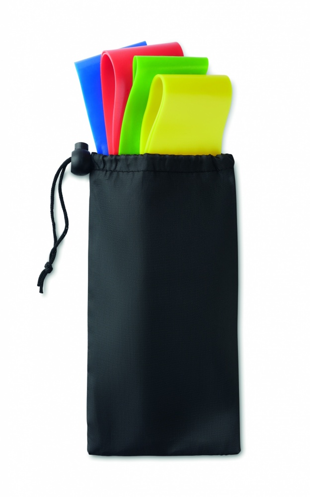 Logo trade promotional items picture of: Set of 4 TPE fitness bands