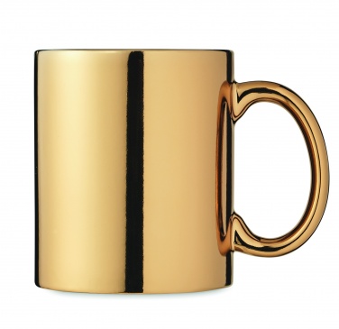 Logo trade promotional giveaway photo of: Ceramic mug metallic 300 ml