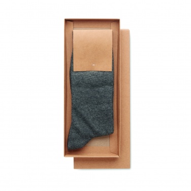 Logo trade promotional gifts image of: Pair of socks in gift box M