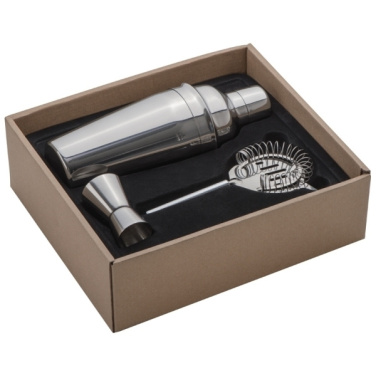 Logotrade business gifts photo of: Metal cocktail set, 3-piece MESSINA