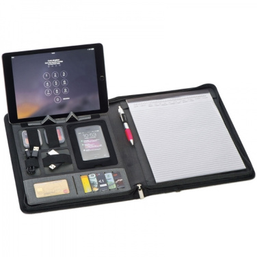 Logo trade promotional gifts picture of: A4 folder with power bank Elda