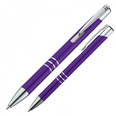 Logo trade promotional products image of: Metal ballpen ASCOT
