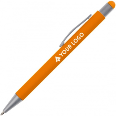 Logo trade promotional products image of: Metal ballpen touch pen soft touch SALT LAKE CITY