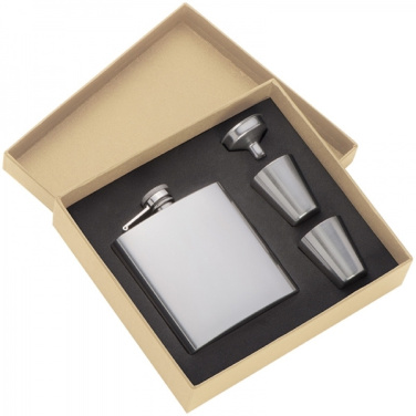 Logotrade promotional giveaway image of: Hip flask with 2 shot glasses SANDVIKEN 170 ml