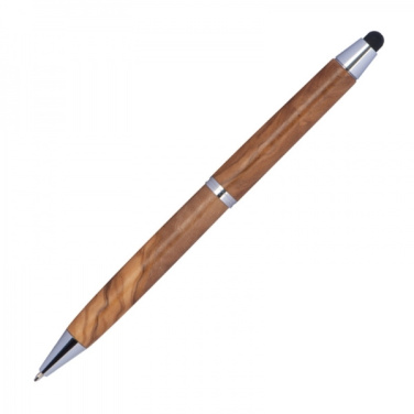 Logo trade promotional items picture of: Wooden ballpen with touch function ERFURT