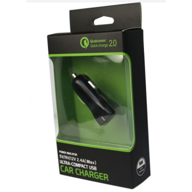 Logo trade promotional products image of: Car charger (Qualcomm Quick Charge 3.0)