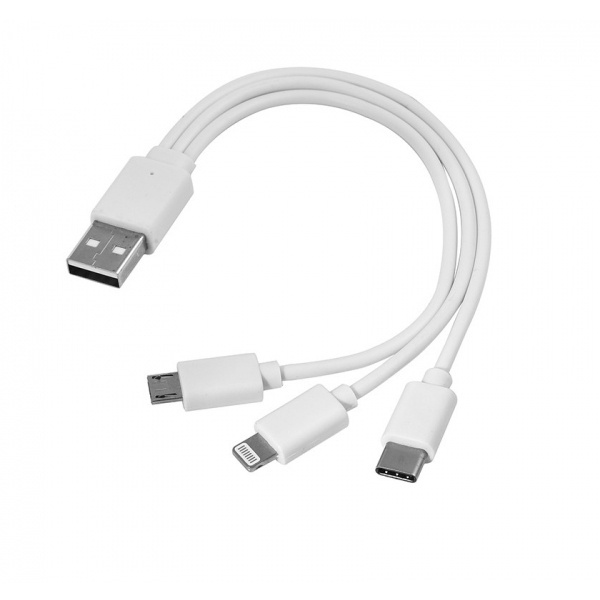 Logotrade promotional product image of: 3 in 1 USB cable type c + micro USB + lightning
