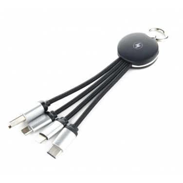 Logotrade promotional merchandise picture of: 3in1 cable with enlighted logo for engraving, RXD-368