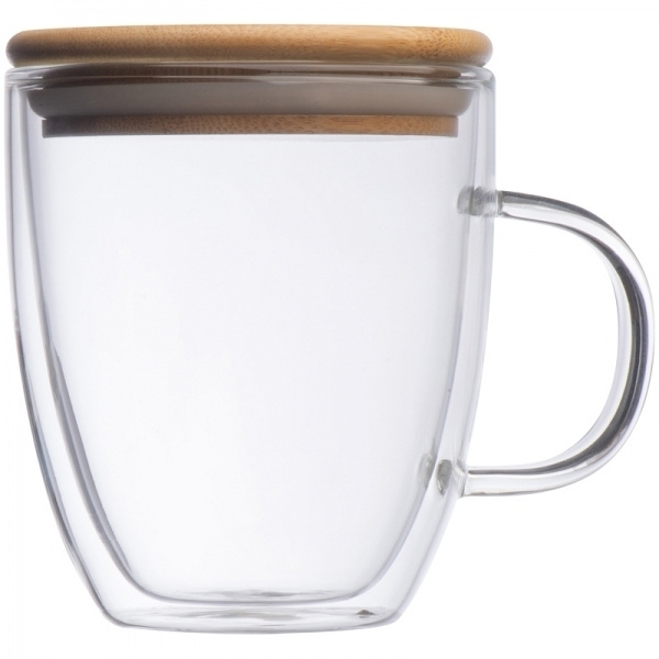 Logotrade promotional item picture of: Double-walled glass cup GERTHE 350 ml