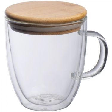 Logotrade advertising products photo of: Double-walled glass cup GERTHE 350 ml