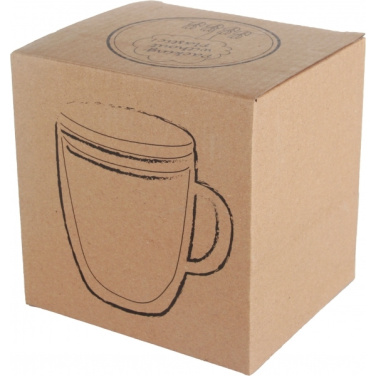 Logotrade advertising product image of: Double-walled glass cup GERTHE 350 ml