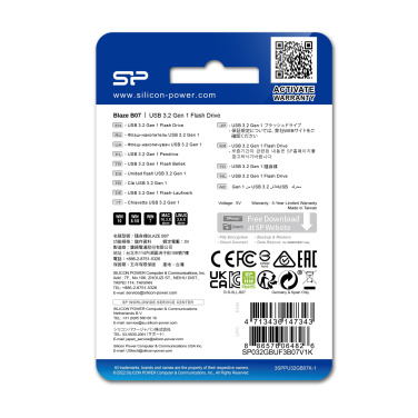 Logotrade advertising products photo of: PENDRIVE SILICON POWER BLAZE - B07 3.2 16GB