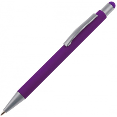 Logo trade promotional merchandise photo of: Metal ballpen touch pen soft touch SALT LAKE CITY