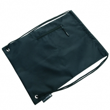 Logo trade promotional items image of: Drawstring bag NUNAVUT Schwarzwolf