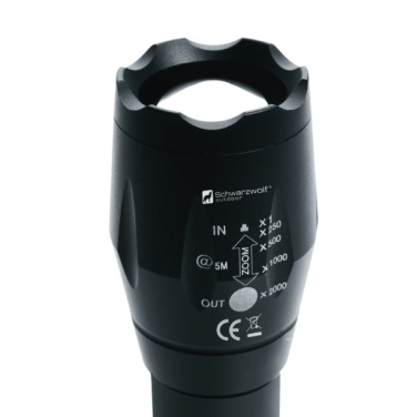 Logotrade advertising product picture of: Flashlight DELGADA Schwarzwolf