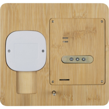 Logo trade promotional giveaway photo of: Bamboo weather station GRANADA