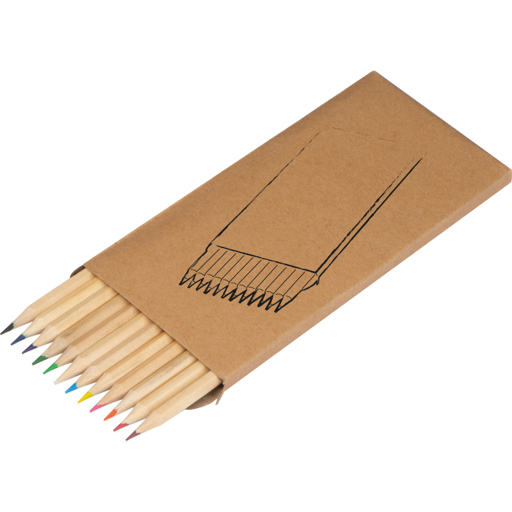 Logo trade corporate gifts image of: 12-piece crayon set MENORCA