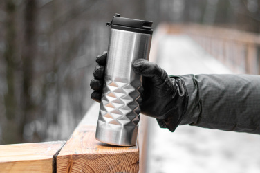 Logotrade corporate gift image of: Thermal stainless steel mug SANTANDER 500 ml