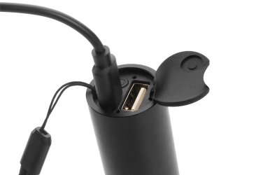 Logo trade promotional gifts picture of: Flashflight ZAGROS Schwarzwolf