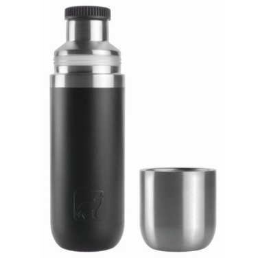 Logo trade promotional gift photo of: Vacuum bottle DINARA Schwarzwolf