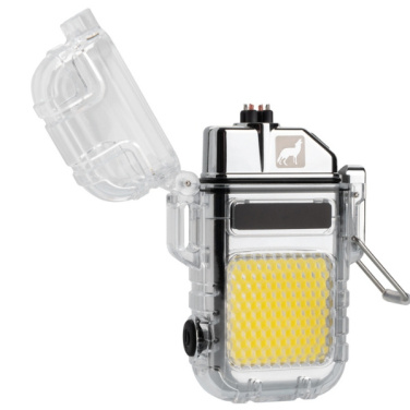 Logo trade promotional merchandise photo of: Electrical lighter CALBUCO Schwarzwolf