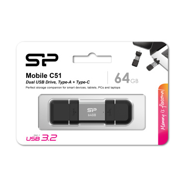 Logotrade advertising product image of: Pendrive Silicon Power Mobile - C51 3.2, 64GB