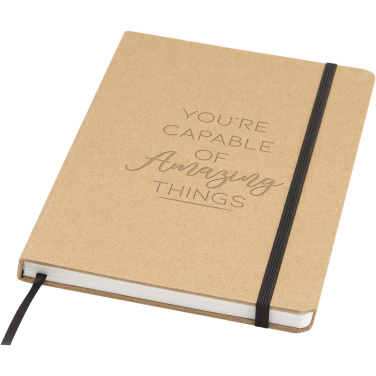 Logo trade promotional merchandise image of: Holm A5 stone paper hard cover notebook with lined pages