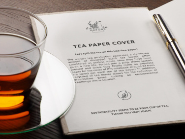 Logo trade promotional products image of: Recycled Tea Notebook 209734000