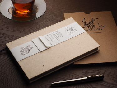 Logo trade business gifts image of: Recycled Banana Notebook 209734200