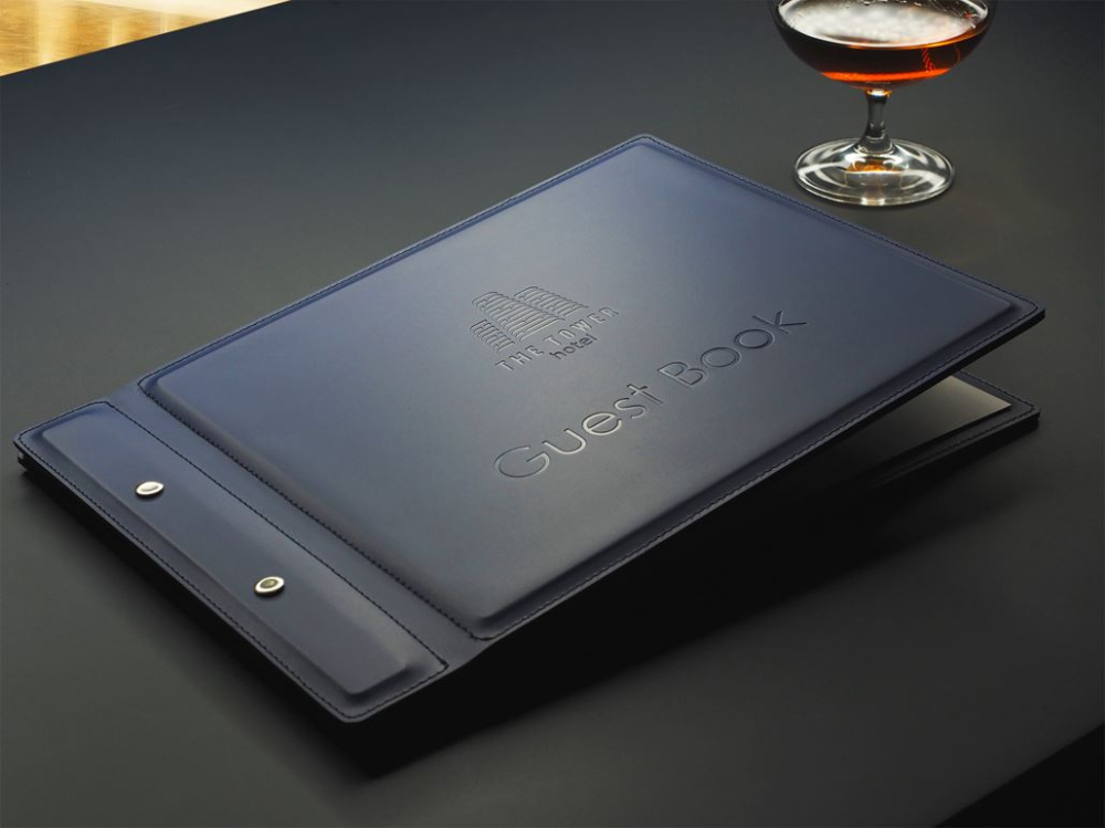 Logo trade promotional merchandise image of: Guest book 1209094