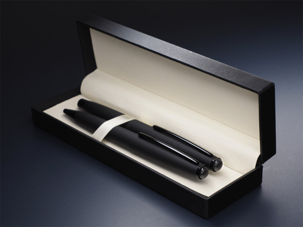Logotrade promotional gifts photo of: Obsidian stone Pen set 1290036
