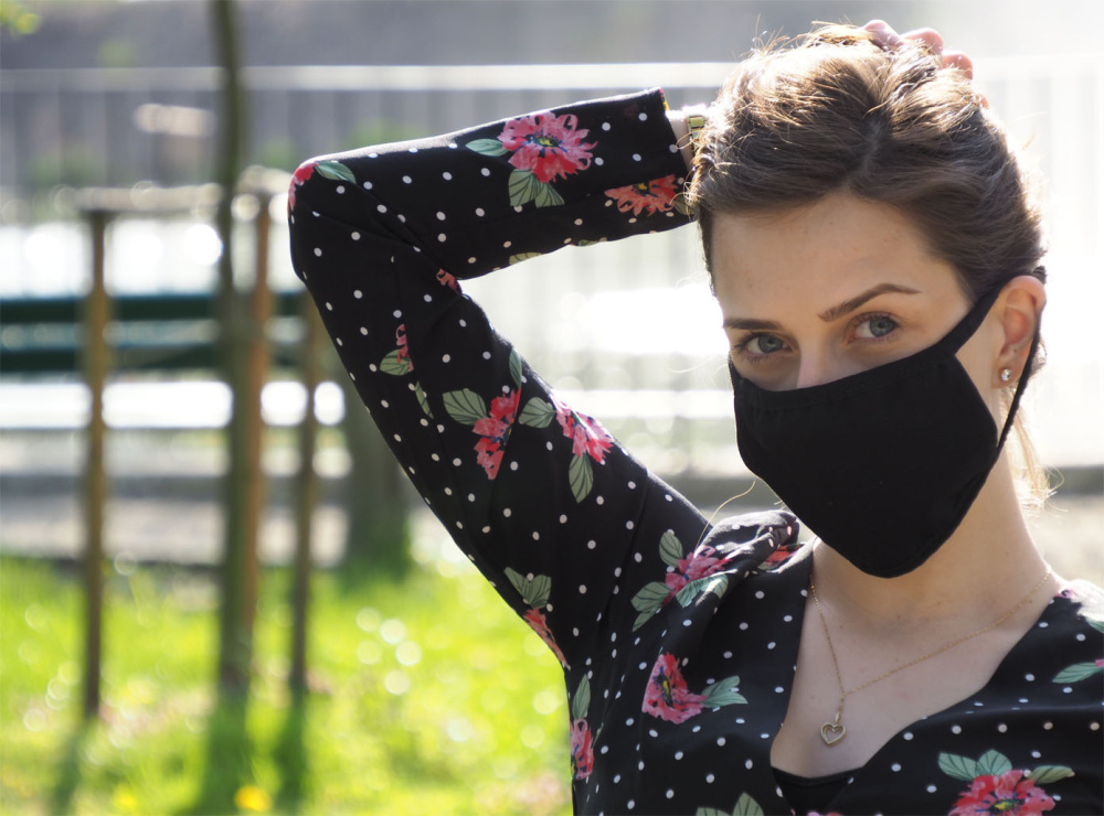 Logo trade promotional gifts image of: MARS PRO cotton mask (size M) with pocket and HEPA filter 1380165