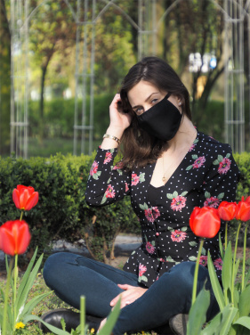 Logotrade promotional item picture of: MARS PRO cotton mask (size M) with pocket and HEPA filter 1380165
