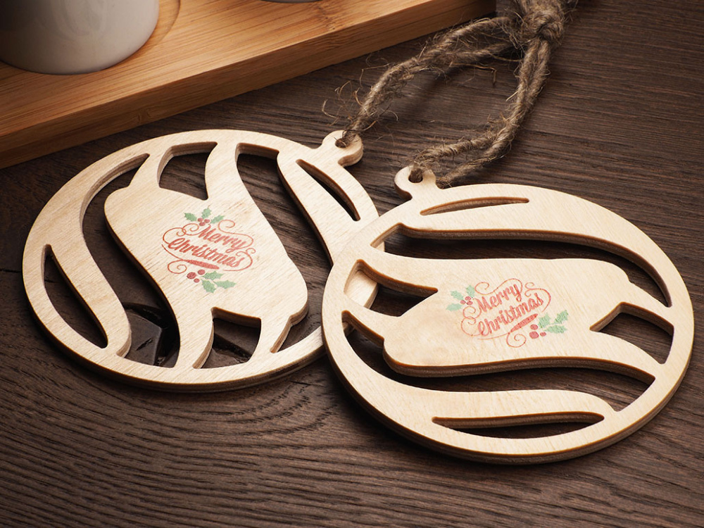 Logotrade promotional items photo of: Wooden Christmas Decoration 1856121