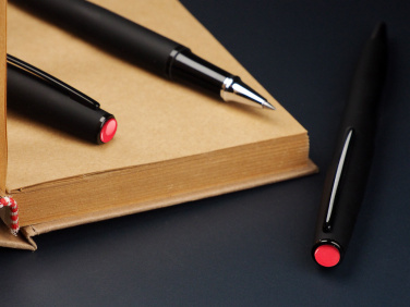 Logo trade promotional item photo of: Coral stone Pen set 1285036