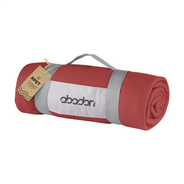 Logo trade corporate gifts image of: SuperSoft RPET (180 g/m²) fleece blanket