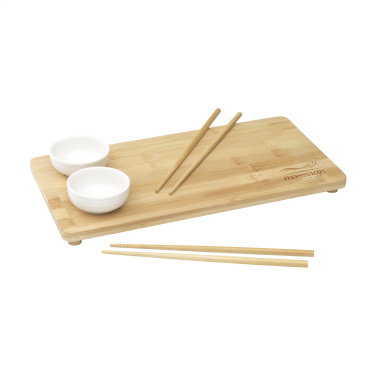 Logotrade promotional giveaway image of: Temaki Bamboo Sushi Tray gift set