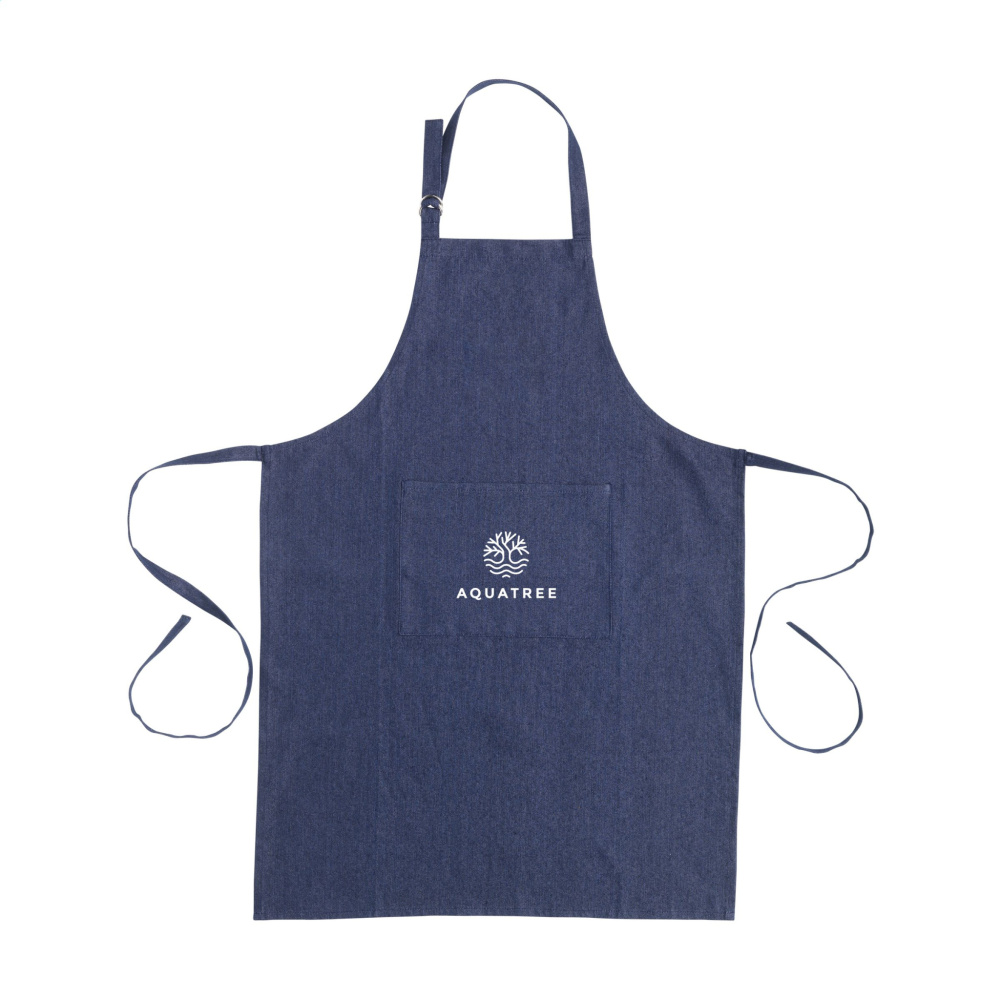 Logo trade advertising products image of: Apron GRS Recycled Denim (220 g/m²)