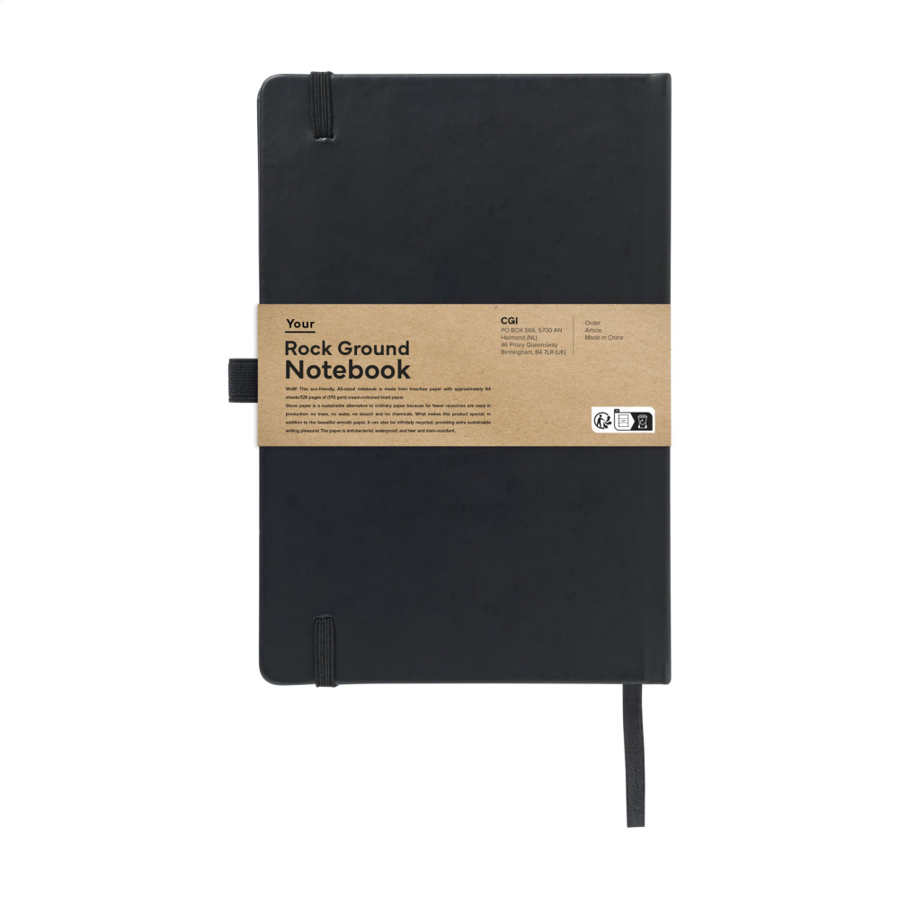 Logo trade promotional item photo of: Rock Ground Paper Notebook A5