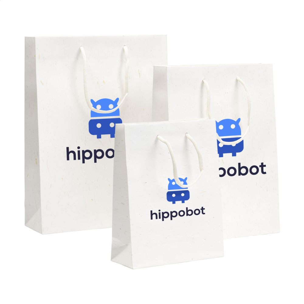 Logo trade corporate gifts image of: Leaf It Bag recycled with straw fibres (180 g/m²) M
