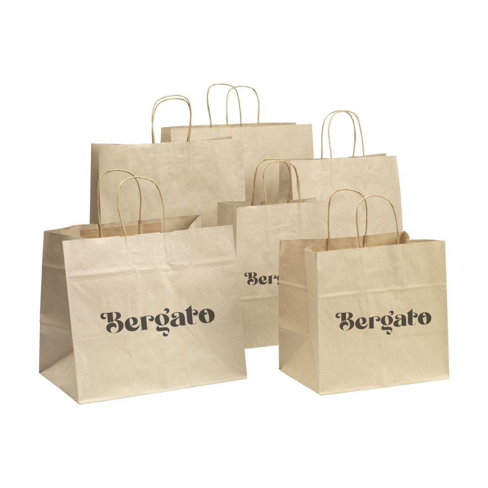 Logo trade corporate gifts picture of: Leaf It Bag Wide recycled grass paper (90 g/m²) M