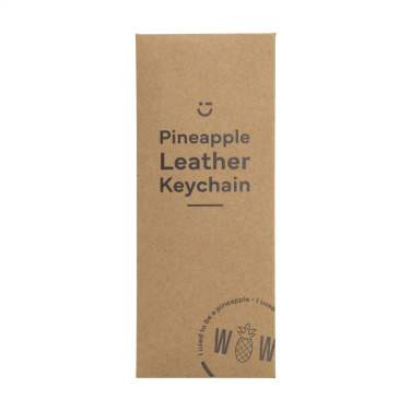 Logo trade promotional item photo of: Vegan Pineapple Leather Keyring