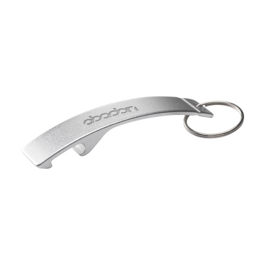 Logo trade promotional products image of: Alu Opener GRS Recycled keyring