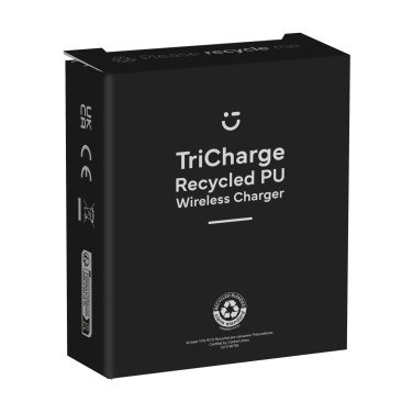 Logo trade advertising products image of: TriCharge RCS  Recycled PU Wireless Charger