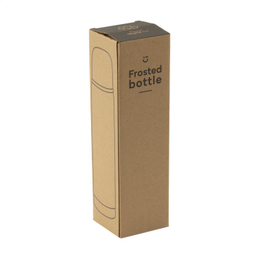 Logo trade promotional merchandise photo of: Frosted Bottle RCS Recycled Steel 500 ml thermo bottle