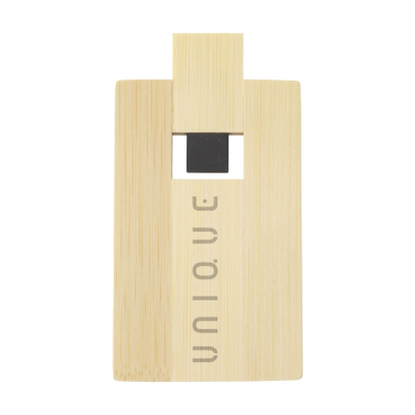 Logotrade promotional giveaway image of: CreditCard USB Bamboo 8 GB
